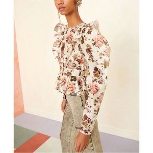 Ulla Johnson Minnet Puff-Sleeve Blouse